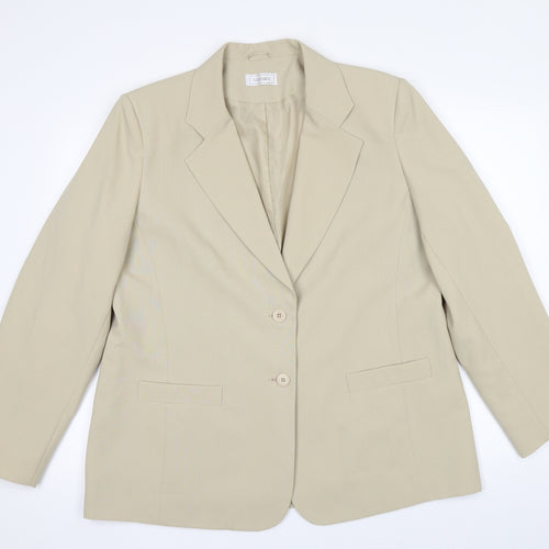 Classic Womens Beige   Jacket Suit Jacket Size 18