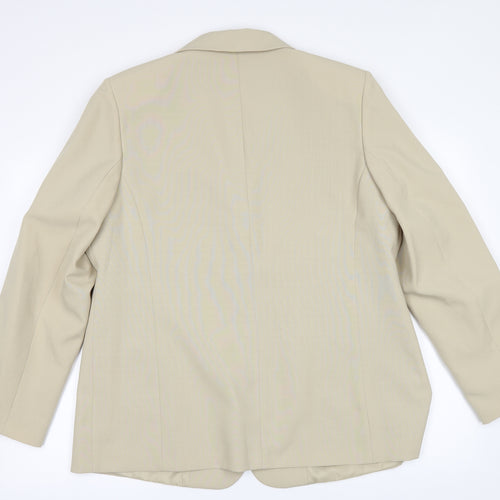 Classic Womens Beige   Jacket Suit Jacket Size 18