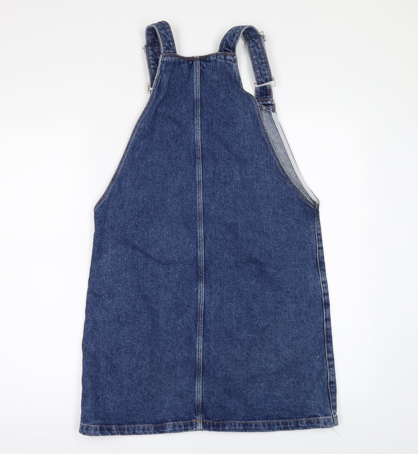 New Look Womens Blue  Denim Pinafore/Dungaree Dress  Size 8