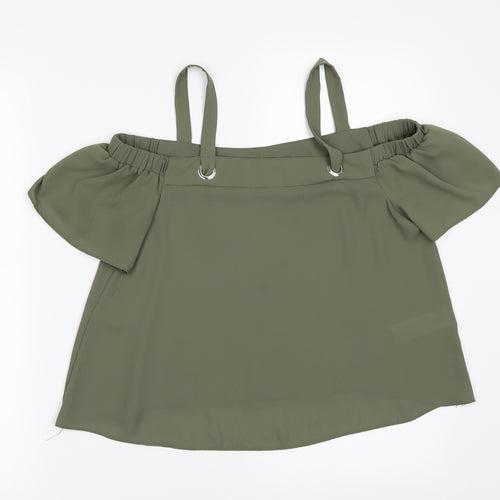 New Look Girls Green   Cropped Blouse Size 2 Years