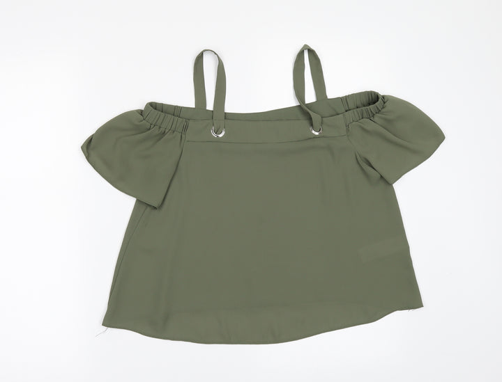 New Look Girls Green Cropped Blouse Size 2 Years