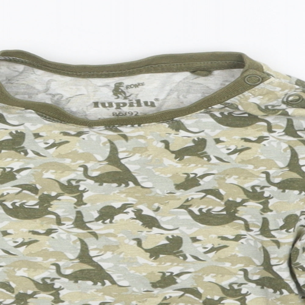 Lupilu  Green Geometric  Basic T-Shirt Size 12-18 Months
