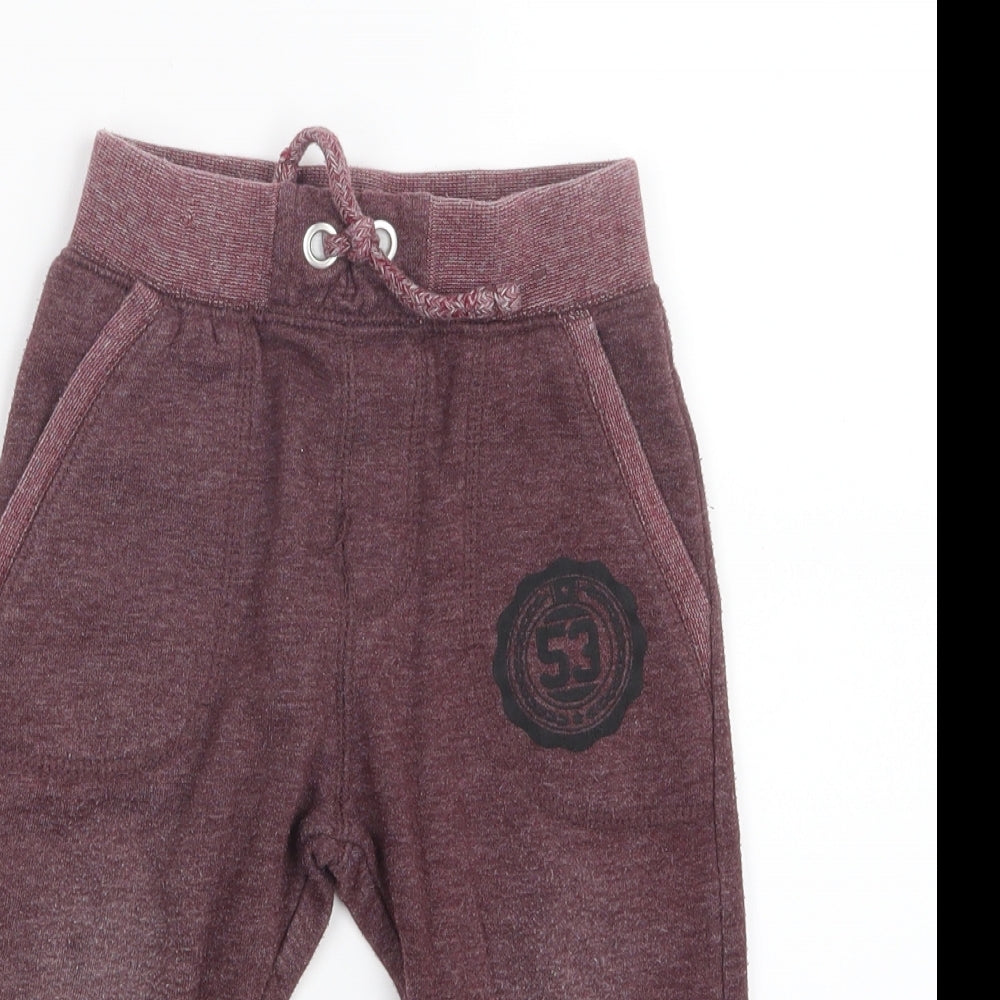 George Boys Purple   Jogger Trousers Size 12-18 Months