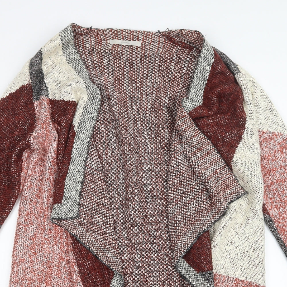 George Womens Red  Knit Cardigan Jumper Size 10