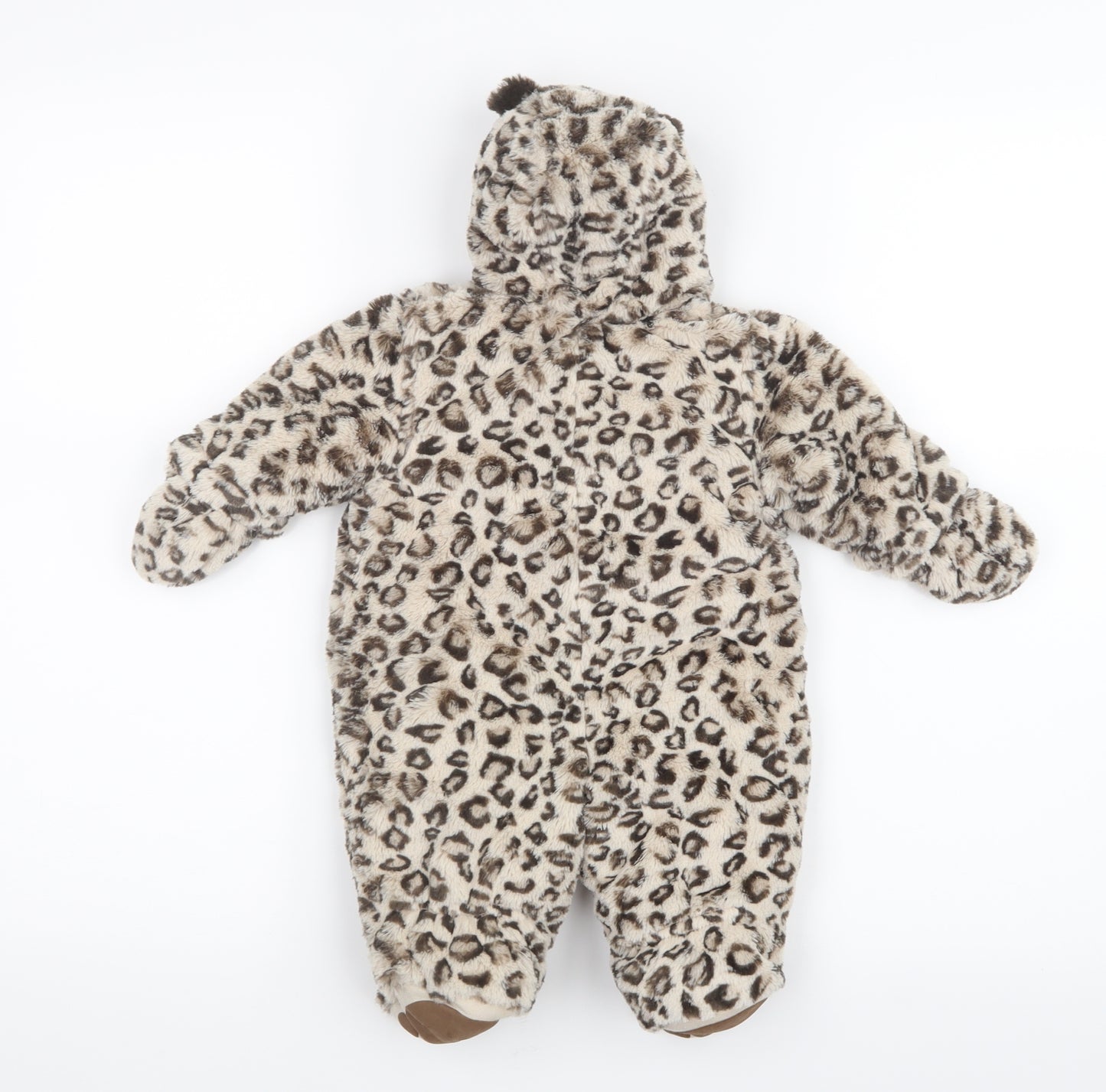 Mothercare Girls Brown Animal Print  Coverall Outfit/Set Size Newborn