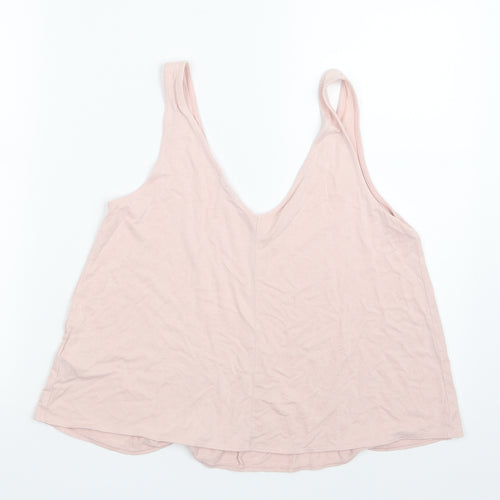 Topshop Womens Pink   Cropped T-Shirt Size 8