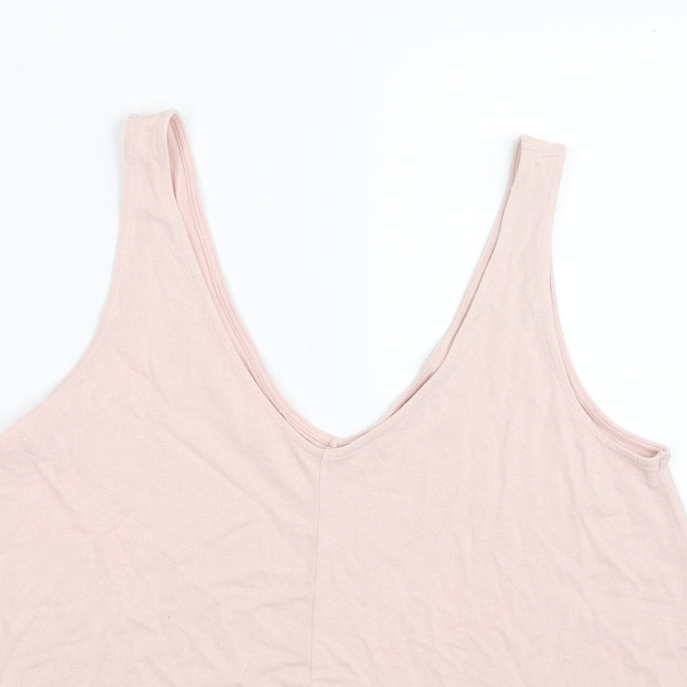 Topshop Womens Pink   Cropped T-Shirt Size 8