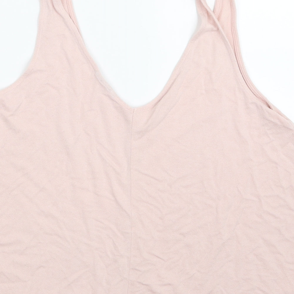 Topshop Womens Pink   Cropped T-Shirt Size 8