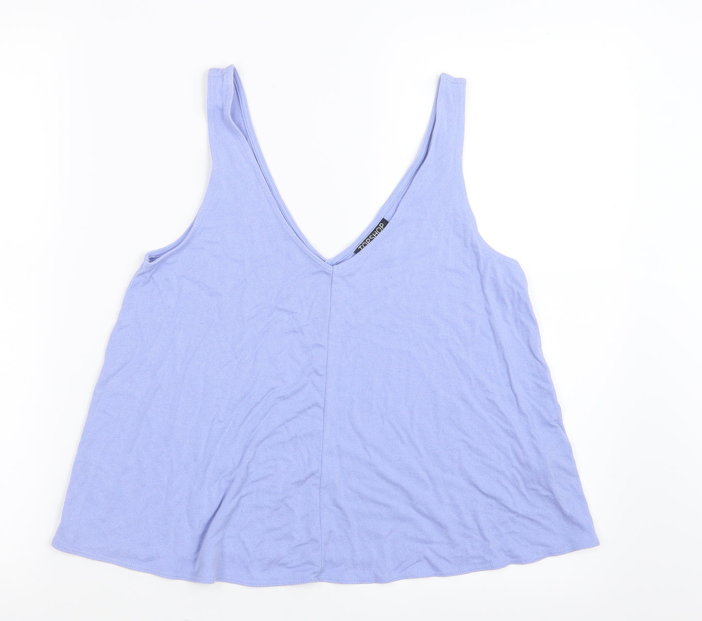 Topshop Womens Blue   Cropped T-Shirt Size 8