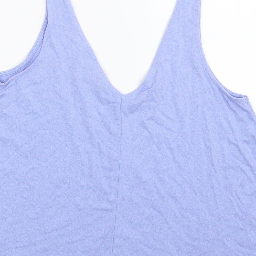 Topshop Womens Blue   Cropped T-Shirt Size 8