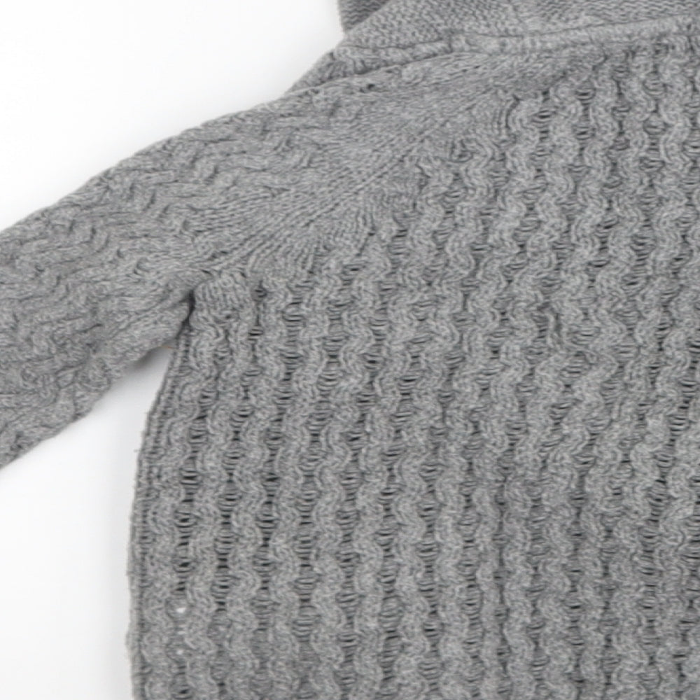 E of M Boys Grey  Knit Cardigan Jumper Size 2-3 Years