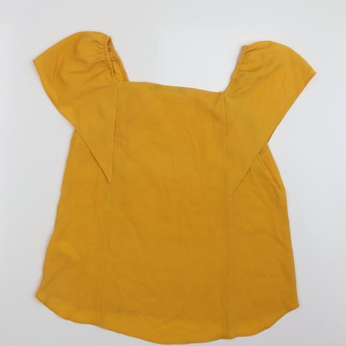 Dorothy Perkins Womens Yellow   Basic T-Shirt Size 14