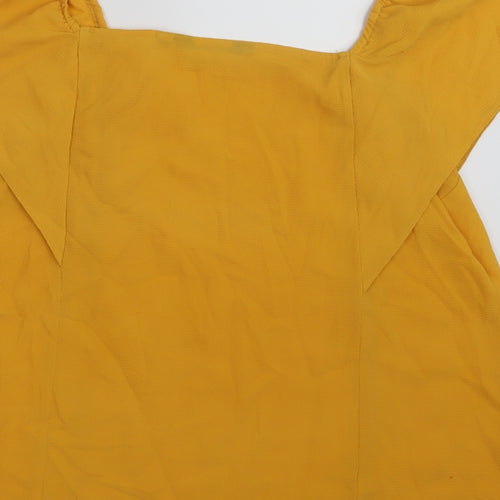 Dorothy Perkins Womens Yellow   Basic T-Shirt Size 14