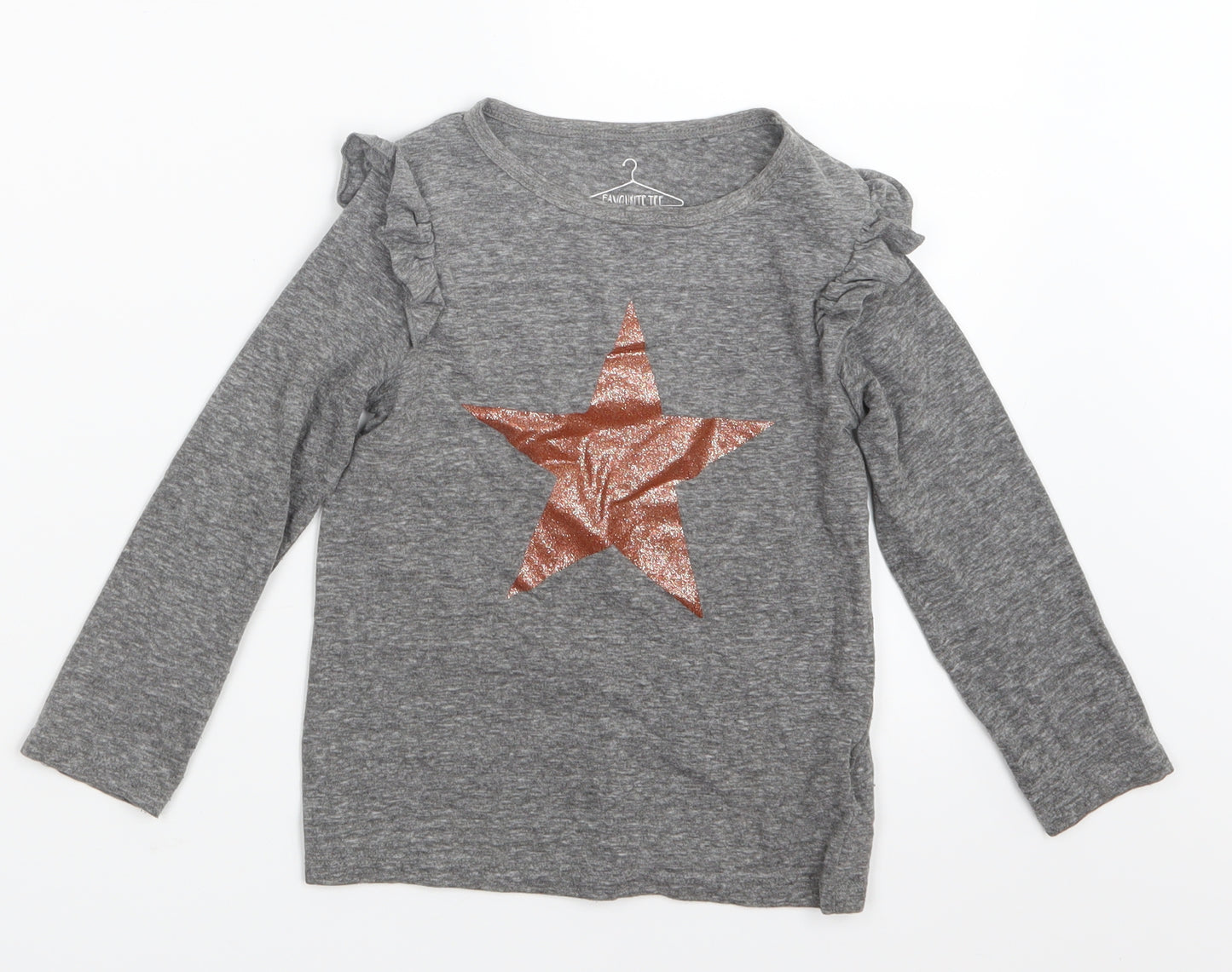 NEXT Girls Grey   Basic T-Shirt Size 5 Years
