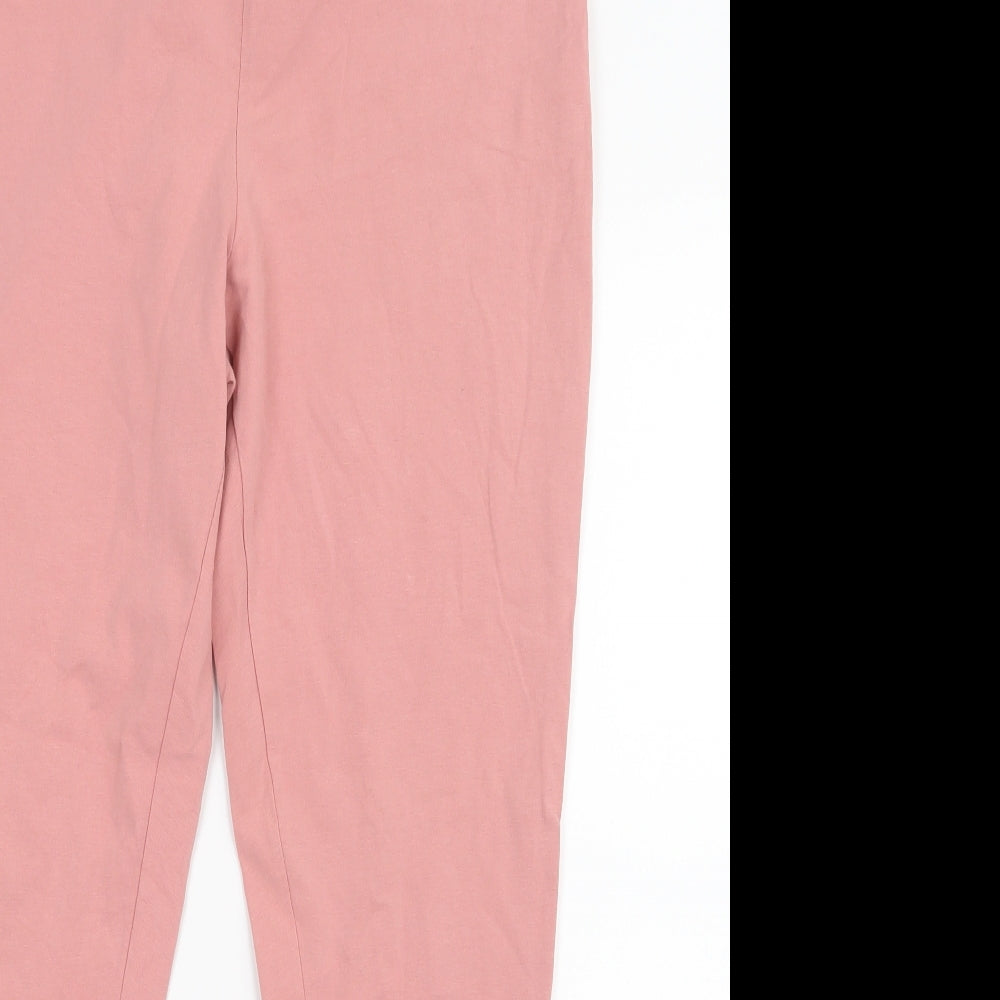Select Womens Pink   Capri Leggings Size L L26 in