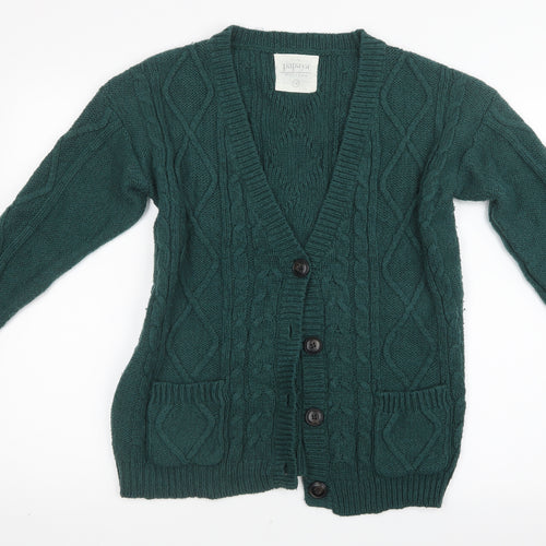 Papaya Womens Green  Knit Cardigan Jumper Size M