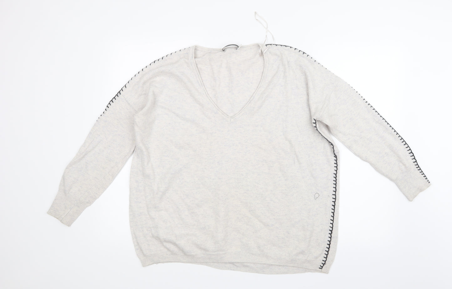 Mint Velvet Womens White  Knit Pullover Jumper Size M