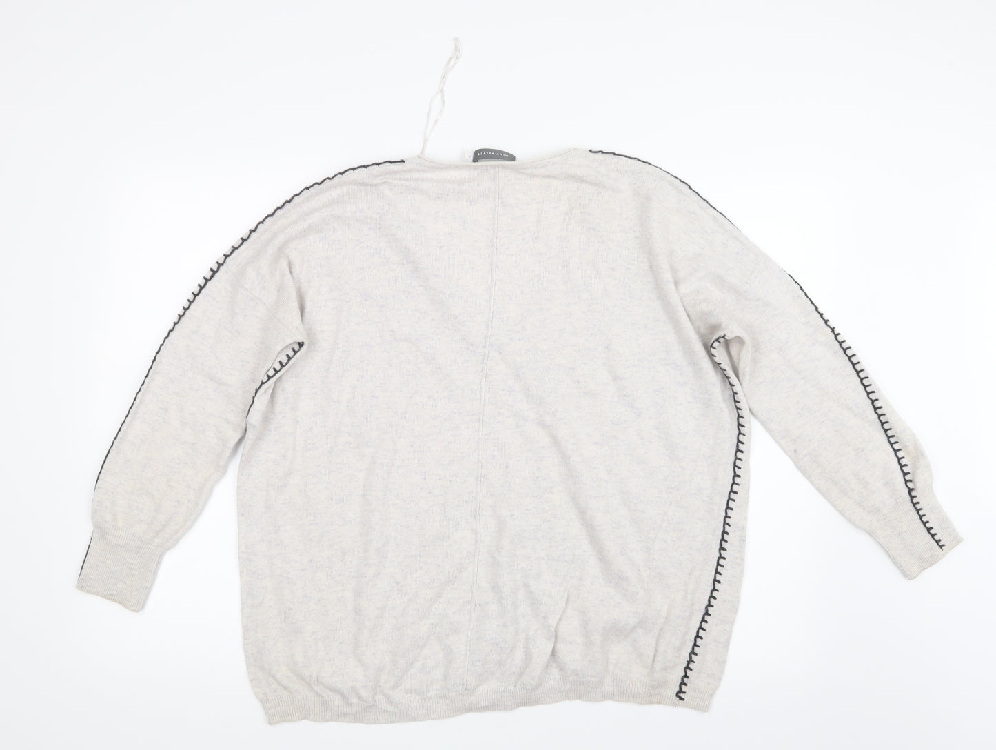 Mint Velvet Womens White  Knit Pullover Jumper Size M