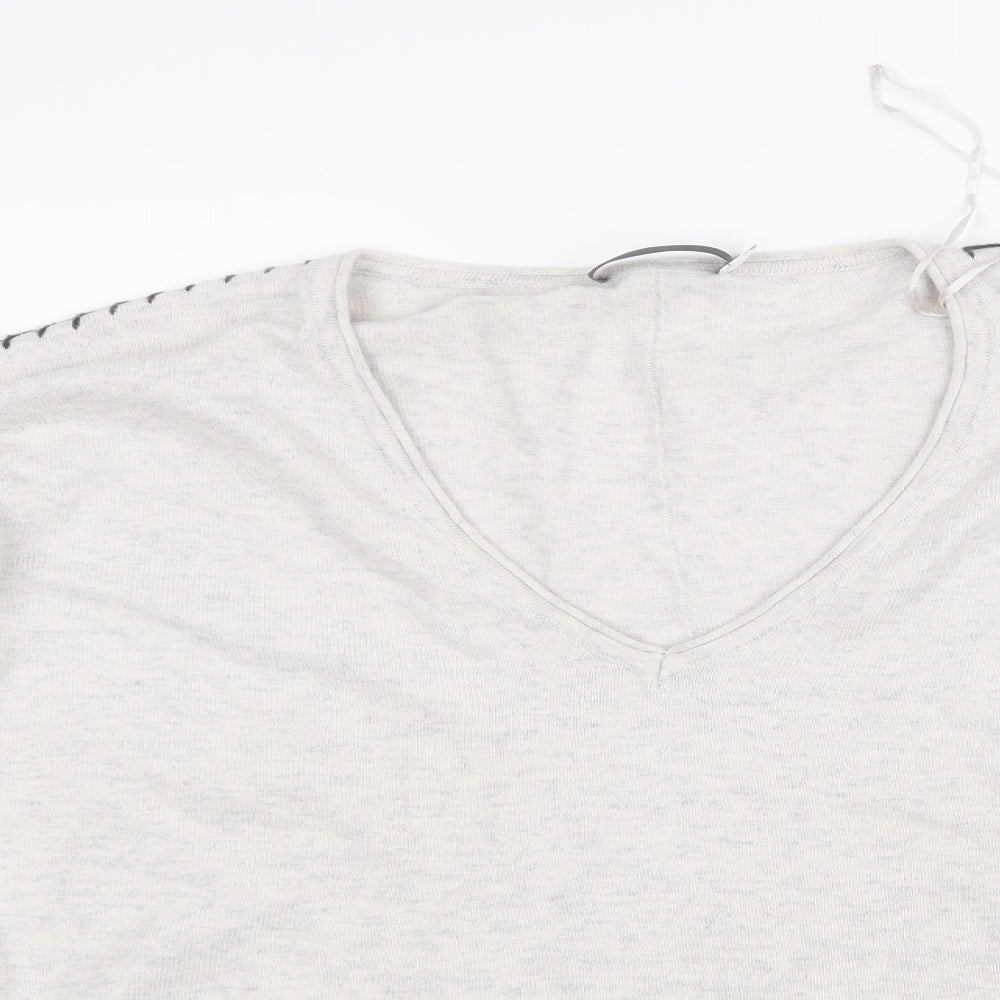 Mint Velvet Womens White  Knit Pullover Jumper Size M