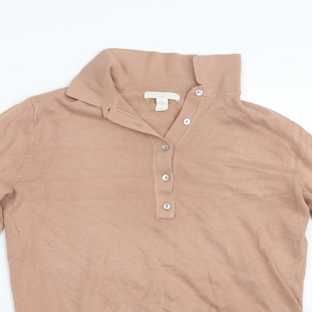 H&M Womens Beige   Basic T-Shirt Size XS