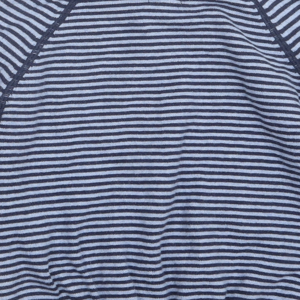Mini Boden Boys Blue Striped Knit Pullover Jumper Size 7-8 Years
