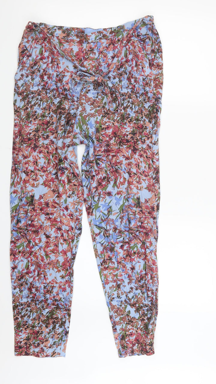 NEXT Womens Beige Geometric Trousers Size 10 L27 in