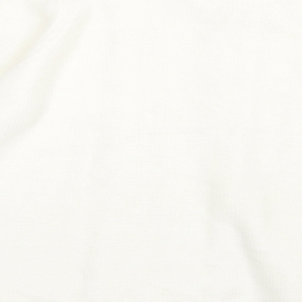 EWM Womens White  Knit Cardigan Jumper Size 18