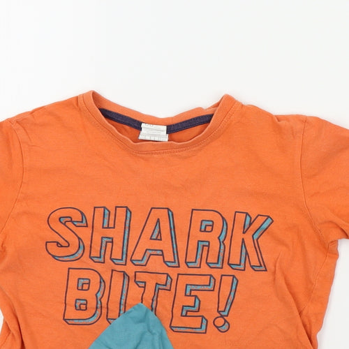 Jumbo Boys Orange Colourblock  Basic T-Shirt Size 6 Years  - SHARK