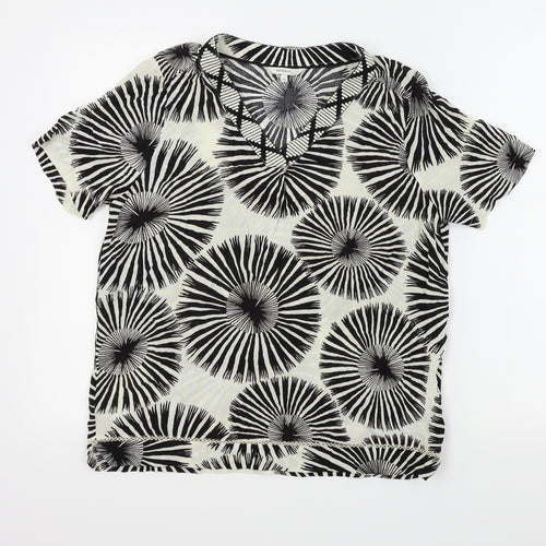 Sandwich Womens Black Colourblock  Basic T-Shirt Size 34
