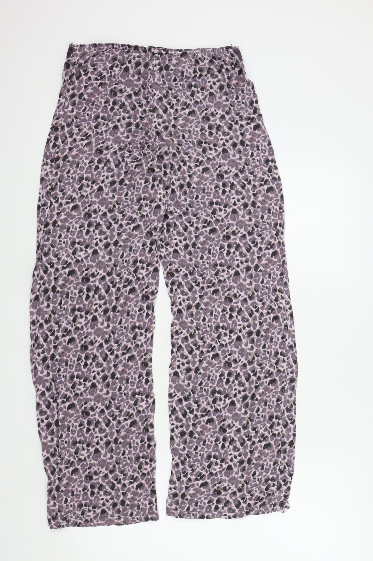 F&F Womens Pink Animal Print  Top Pyjama Pants Size 12