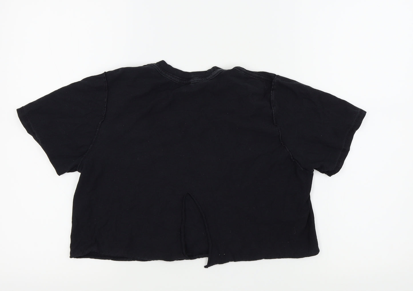 Topshop Womens Black Colourblock  Basic T-Shirt Size S  - SLAYER