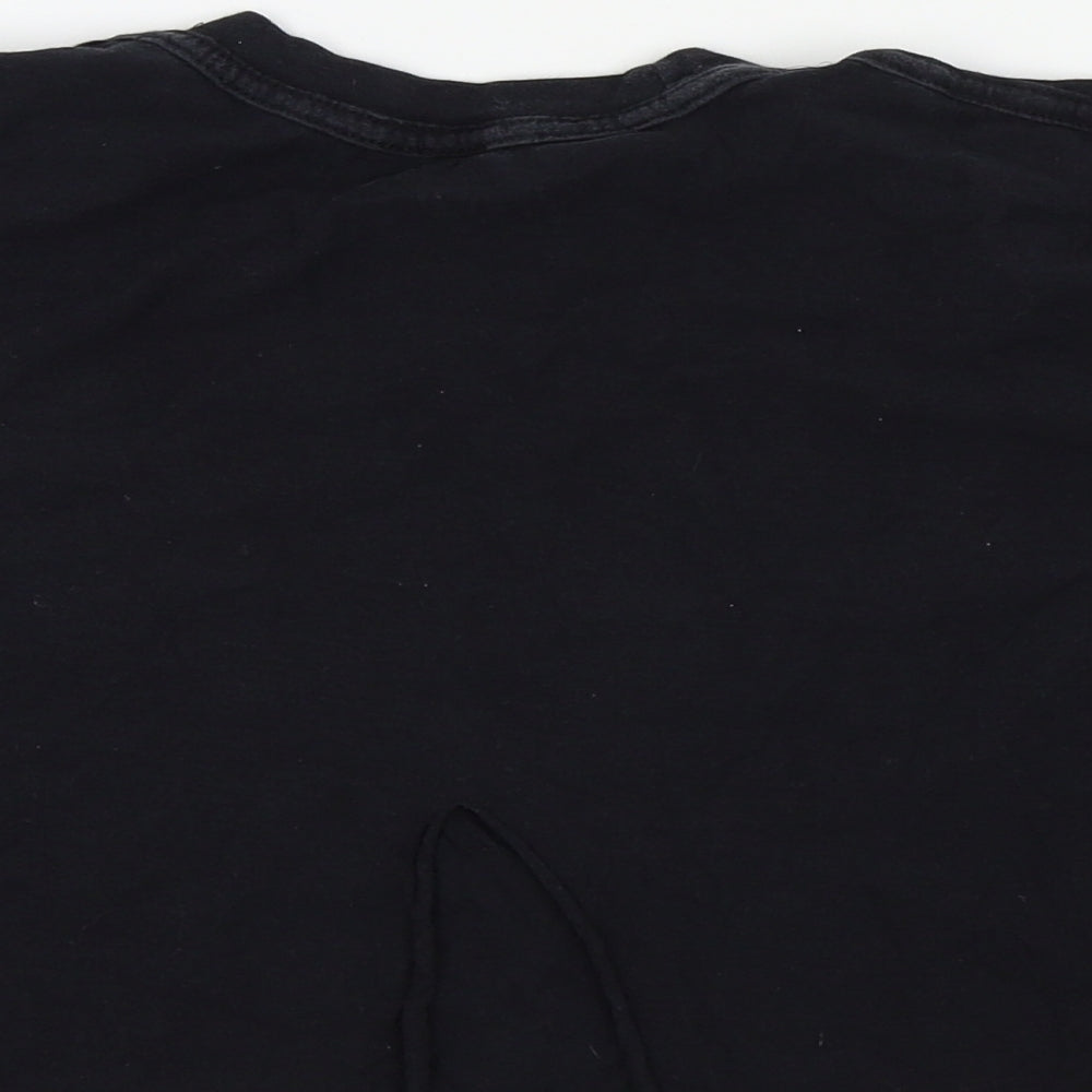 Topshop Womens Black Colourblock  Basic T-Shirt Size S  - SLAYER