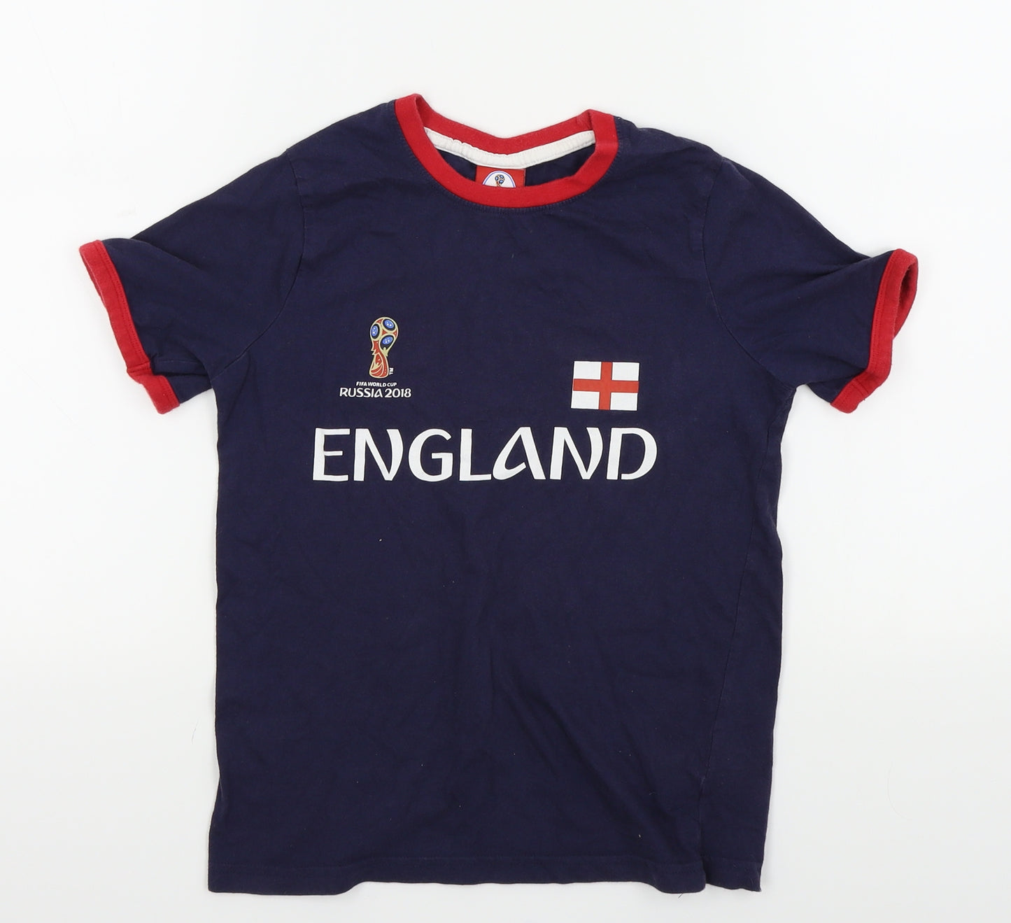 FIFA Boys Blue Colourblock  Basic T-Shirt Size 9-10 Years  - ENGLAND
