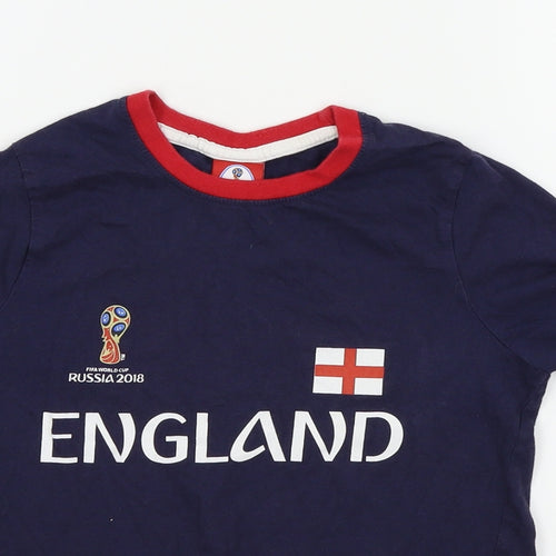 FIFA Boys Blue Colourblock  Basic T-Shirt Size 9-10 Years  - ENGLAND