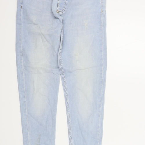 ASYLUM Womens Blue Houndstooth  Skinny Jeans Size 28 L28.5 in - ZIP DETAIL ON LEGS