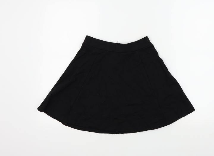 H&M Girls Black Colourblock  Flare Skirt Size S