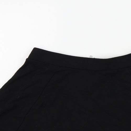H&M Girls Black Colourblock  Flare Skirt Size S