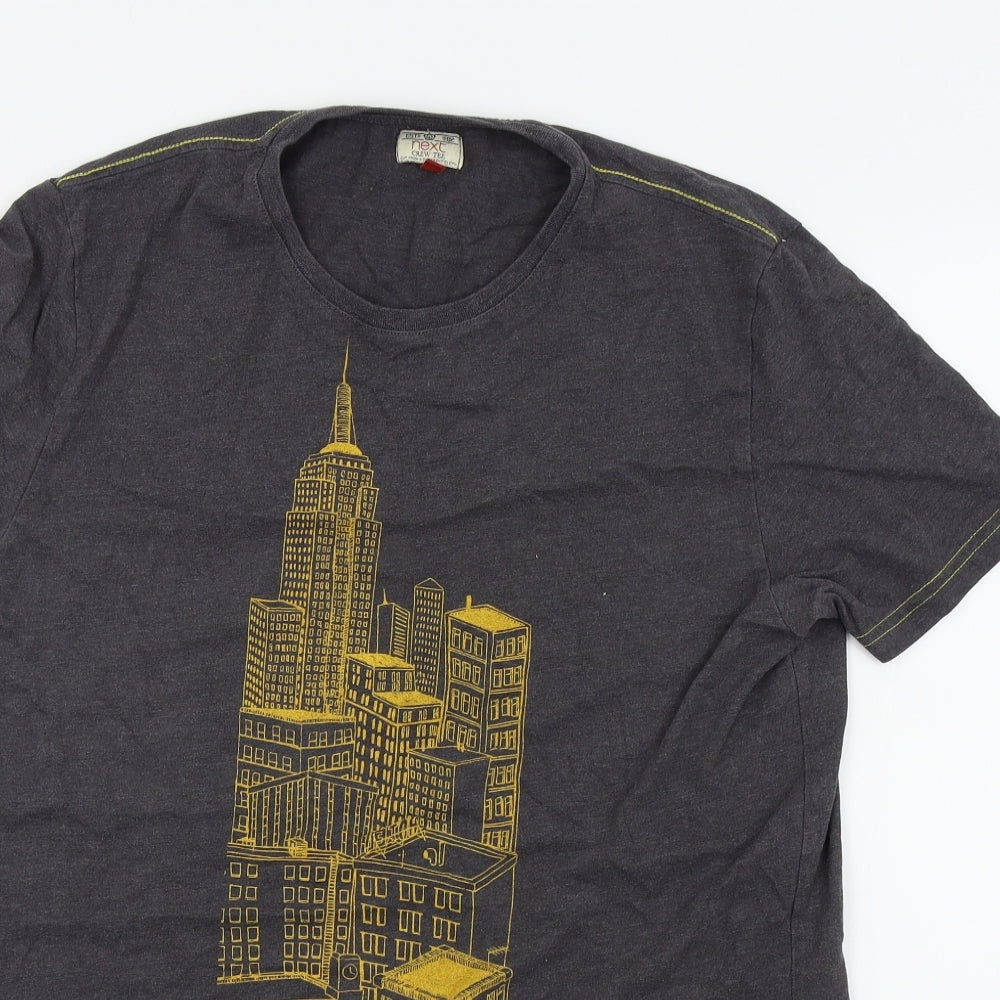 NEXT Mens Grey    T-Shirt Size L  - NYC