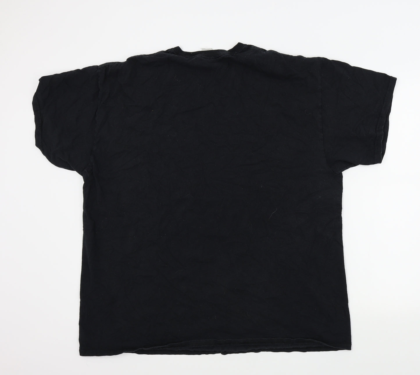 Gildan Mens Black Colourblock   T-Shirt Size XL