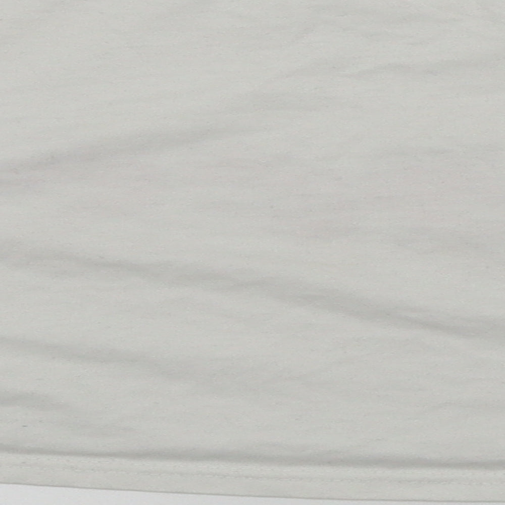 Preworn Womens White Colourblock  Basic T-Shirt Size M