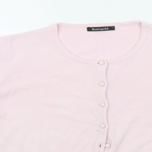 Bonmarché Womens Pink   Cardigan Jumper Size L