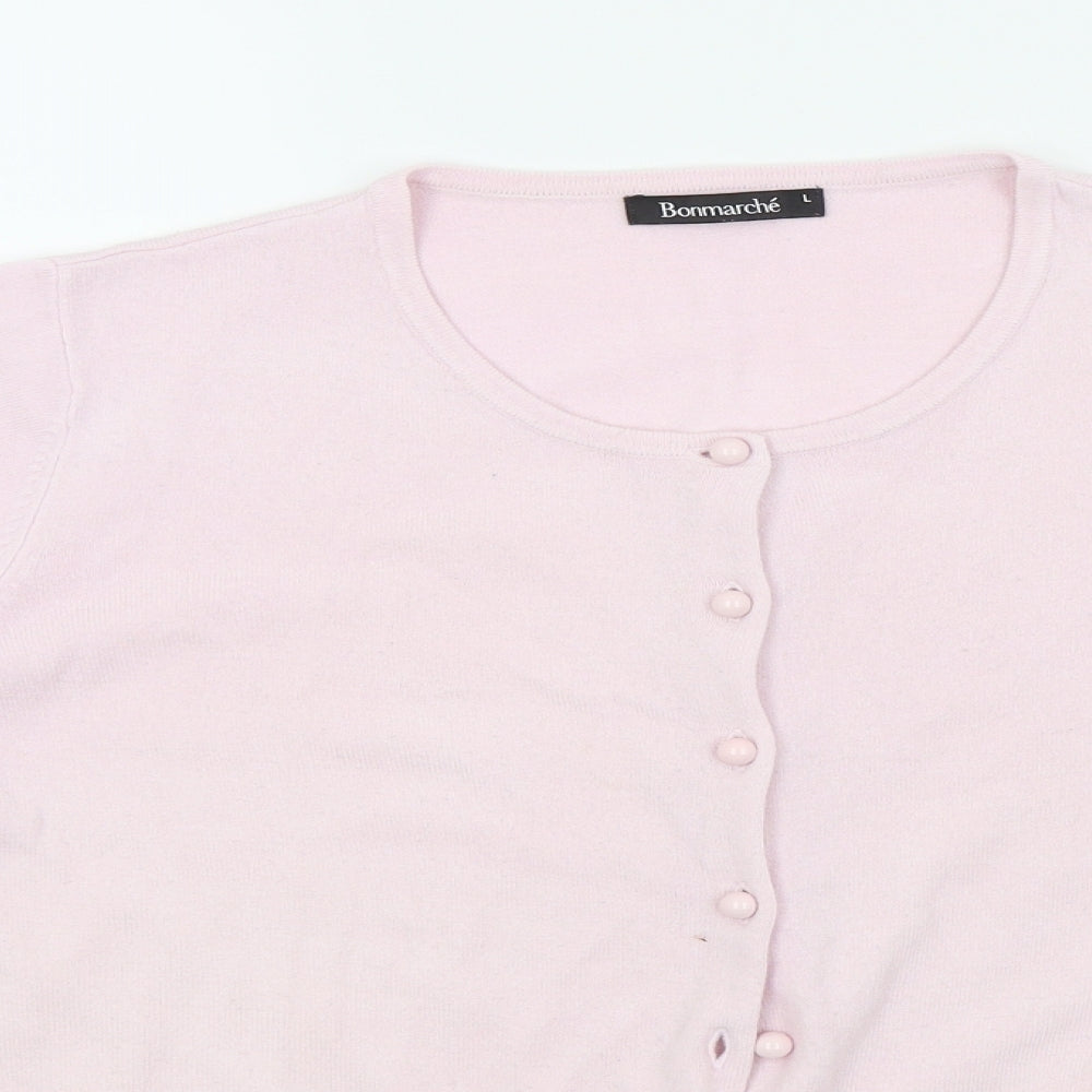 Bonmarché Womens Pink   Cardigan Jumper Size L