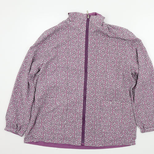 TUNG TAI Womens Purple Geometric  Jacket  Size 46