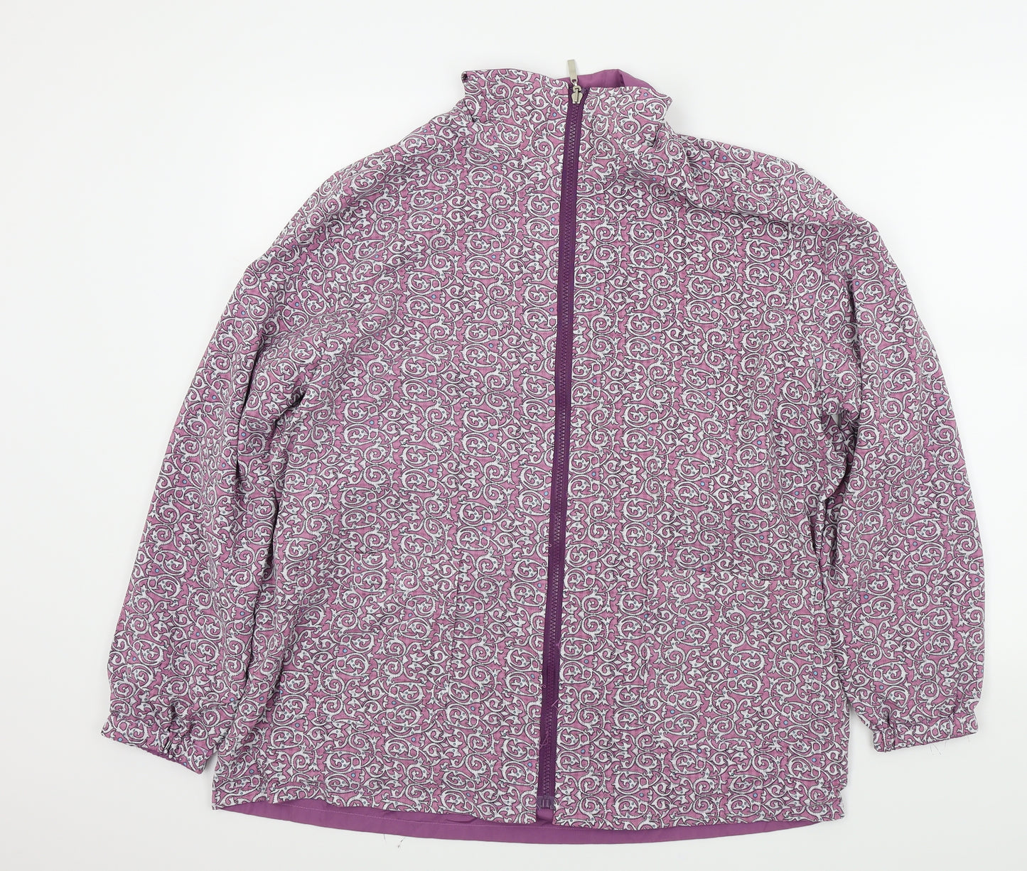 TUNG TAI Womens Purple Geometric  Jacket  Size 46
