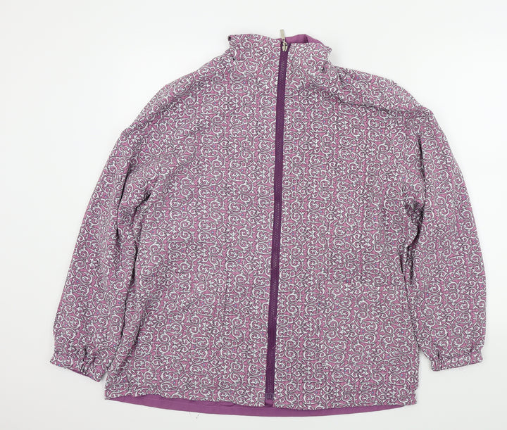 TUNG TAI Womens Purple Geometric  Jacket  Size 46