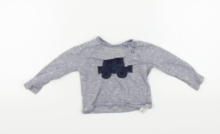 F&F Baby Blue   Basic T-Shirt Size 6-9 Months  - TRACTOR