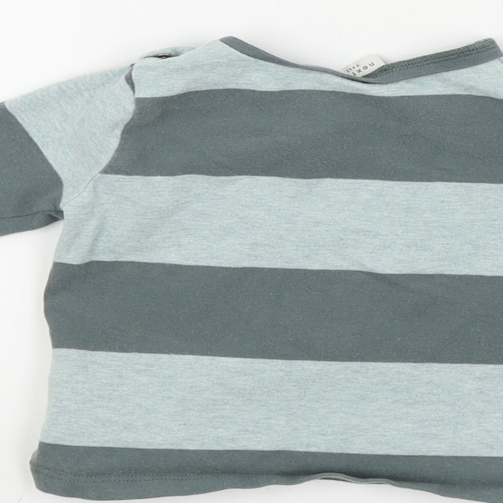 NEXT Baby Grey Striped  Basic T-Shirt Size 6-9 Months