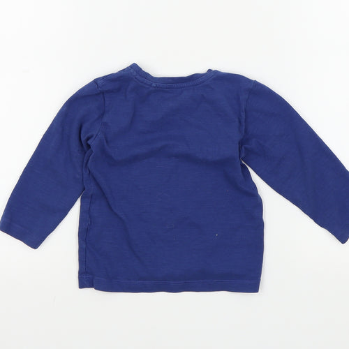 NEXT Baby Blue Colourblock  Basic T-Shirt Size 6-9 Months