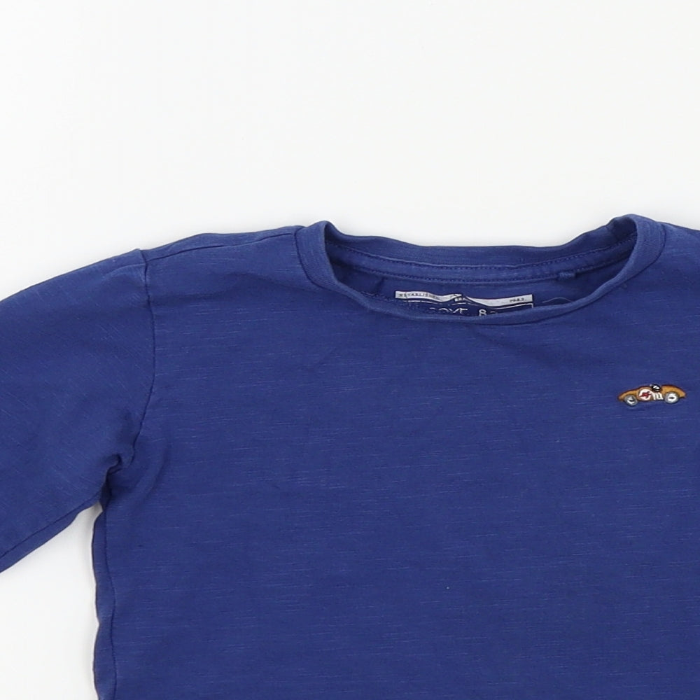 NEXT Baby Blue Colourblock  Basic T-Shirt Size 6-9 Months
