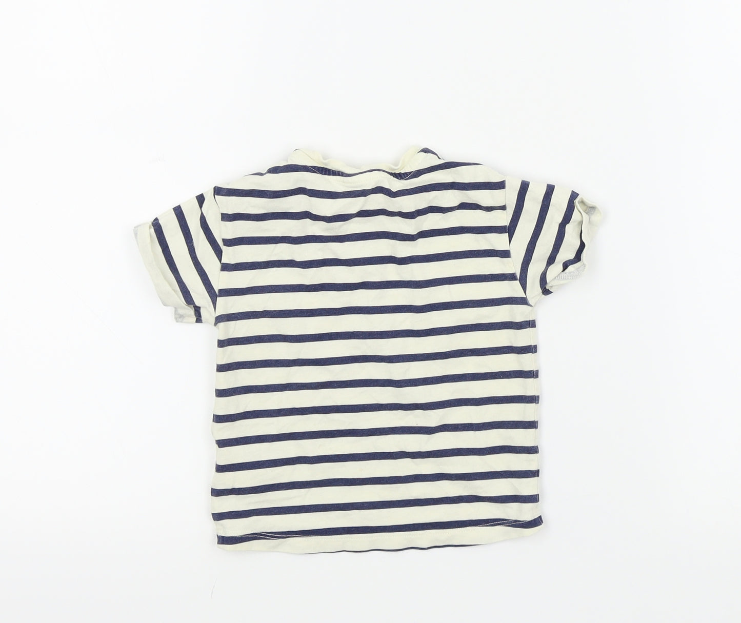 H&M Baby Blue Striped  Basic T-Shirt Size 6-9 Months